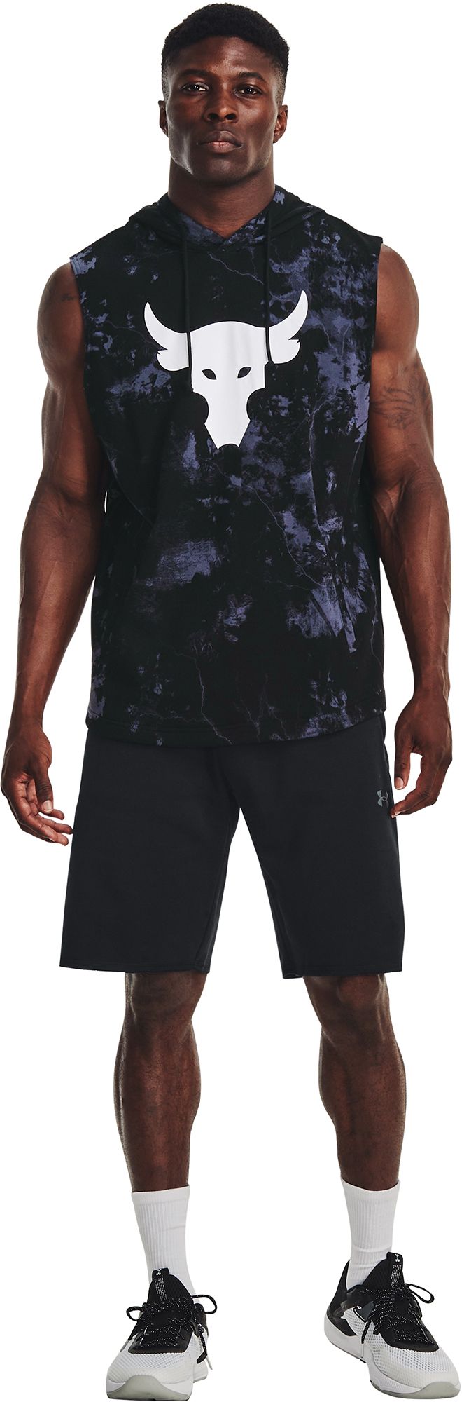 Under Armour Men's Project Rock Terry Printed Sleeveless Hoodie product image