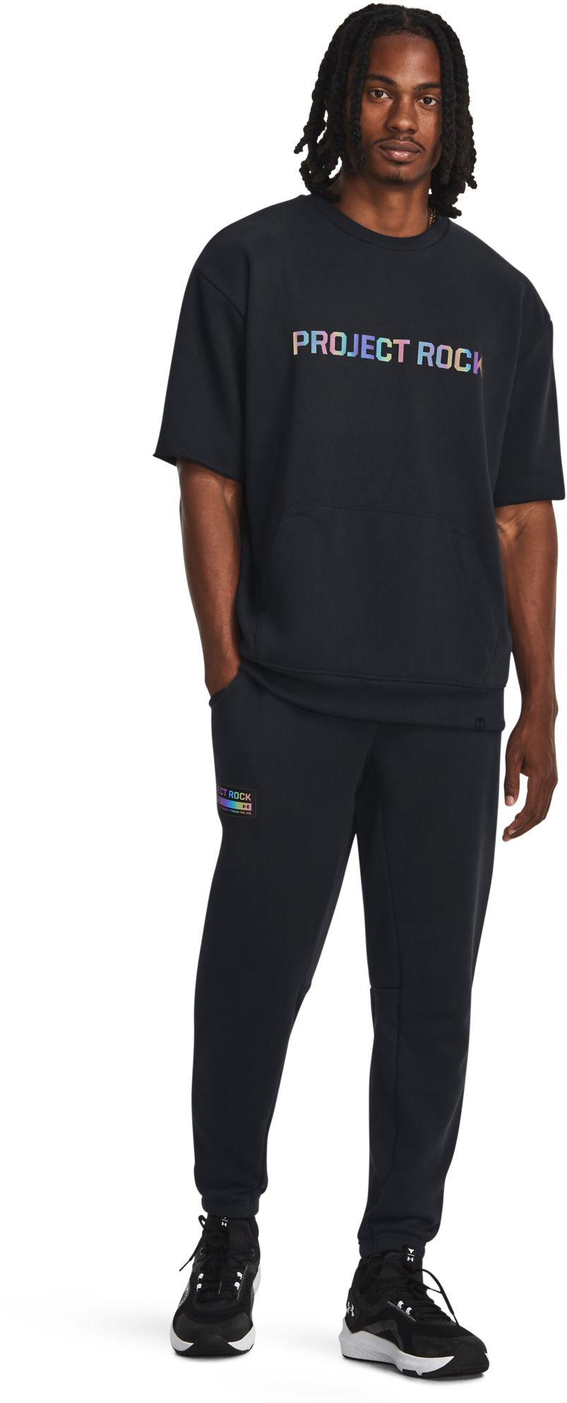 Under Armour Men's Project Rock Heavyweight Terry Crew TShirt Dick's
