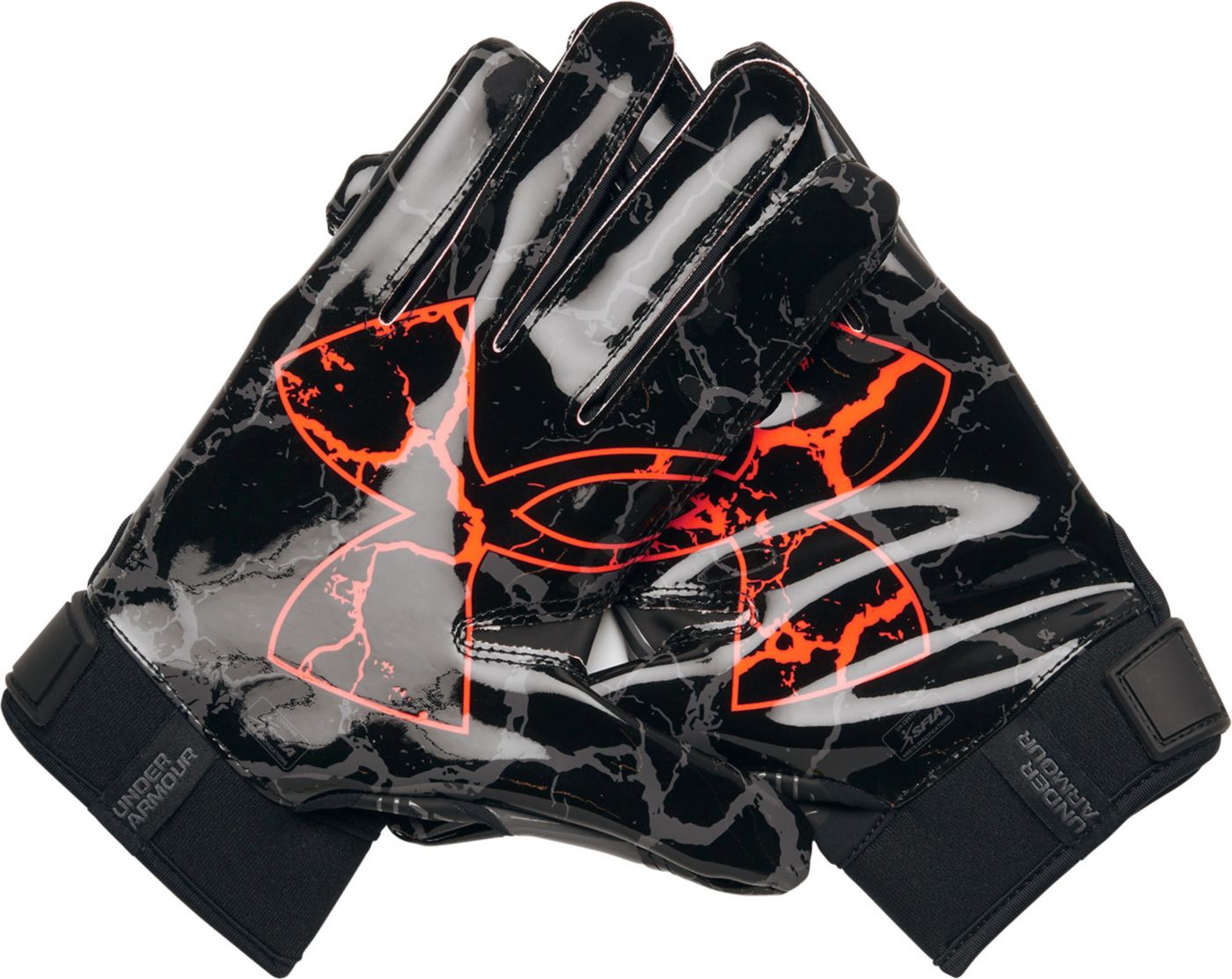 Under Armour Adult F9 Nitro Fire Novelty Football Gloves Dick s Sporting Goods