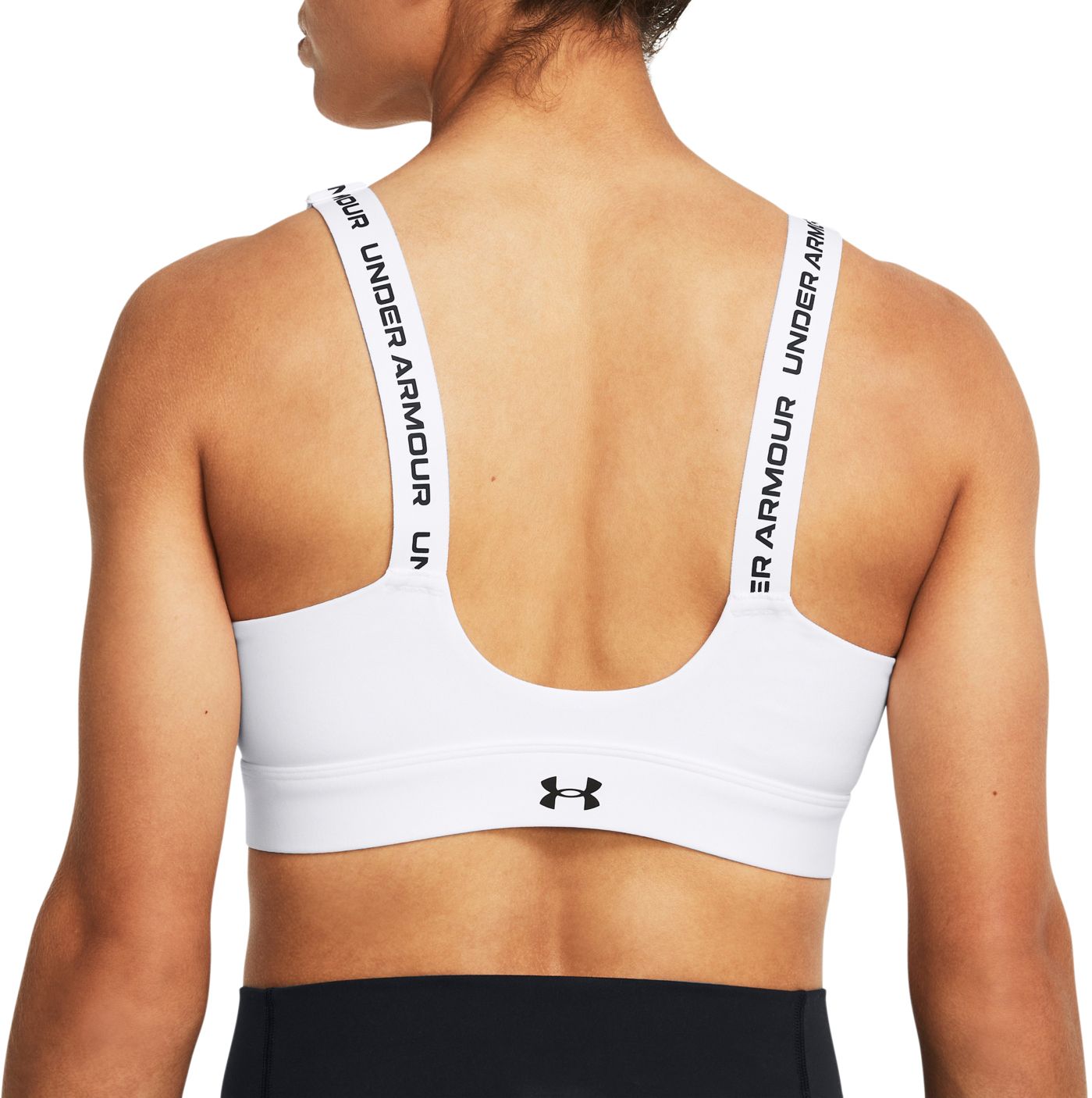 Under Armour Women's Infinity Mid Covered Sports Bra-White/Grey - Hibbett