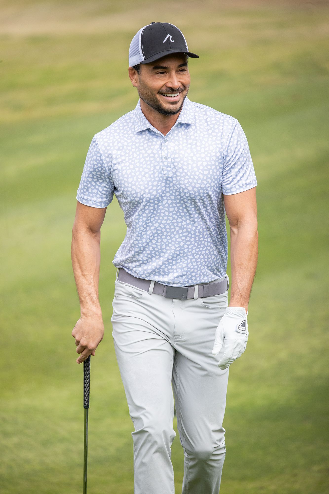 REDVANLY Adult Stitched R Logo 5-Panel Golf Trucker Hat product image