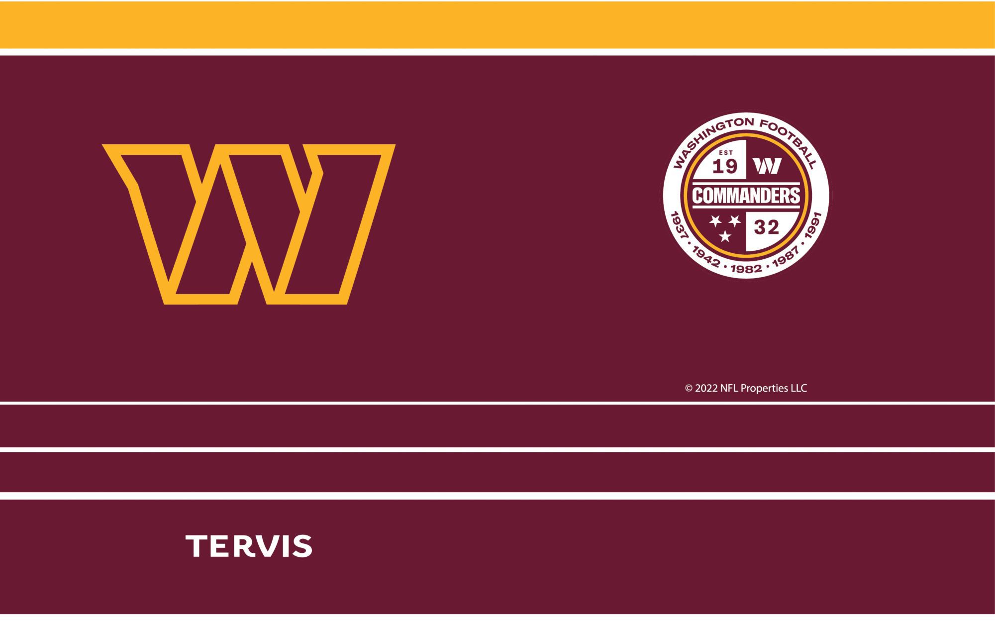 Tervis Washington Commanders 20 oz. MVP Stainless Steel Tumbler product image