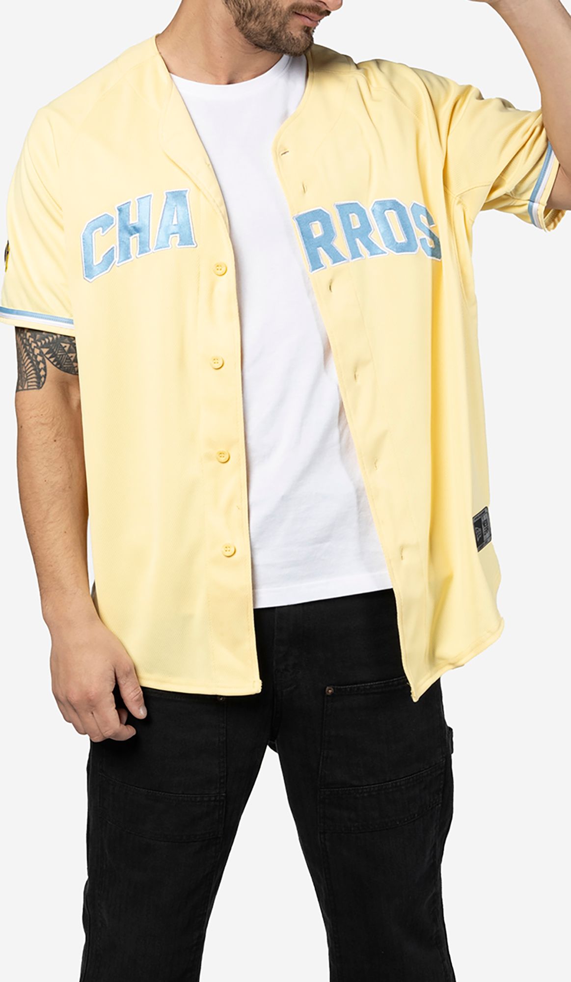 New Era Adult Charros de Jalisco Yellow Replica Jersey product image
