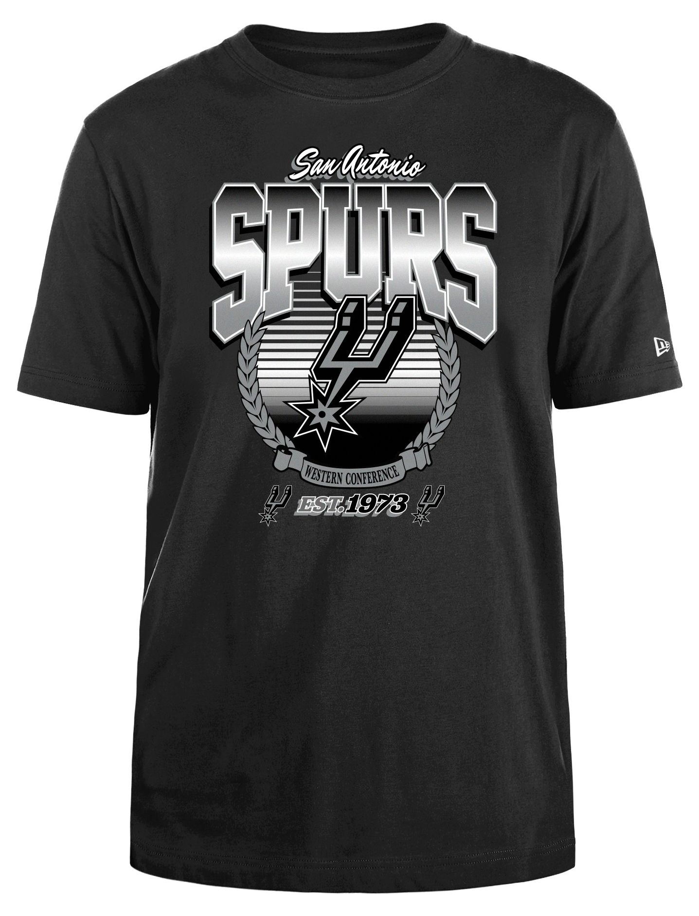 New Era Men's San Antonio Spurs Black Logo T-Shirt product image