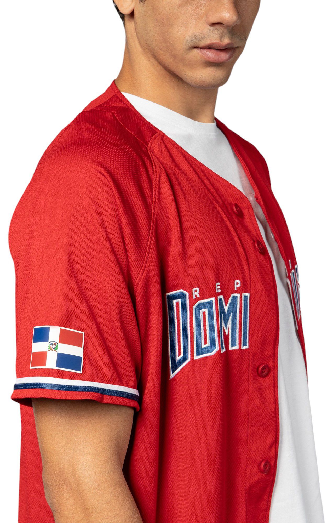 New Era Adult Domincan Republic Red Replica Jersey product image