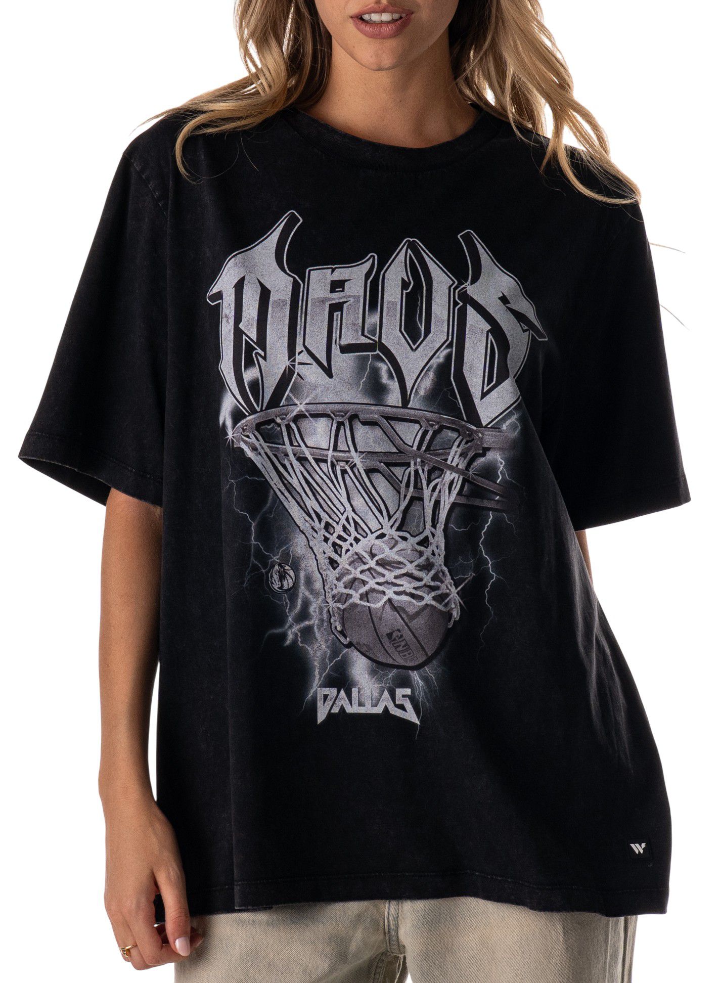 The Wild Collective Adult Dallas Mavericks Black Band Tonal T-Shirt product image