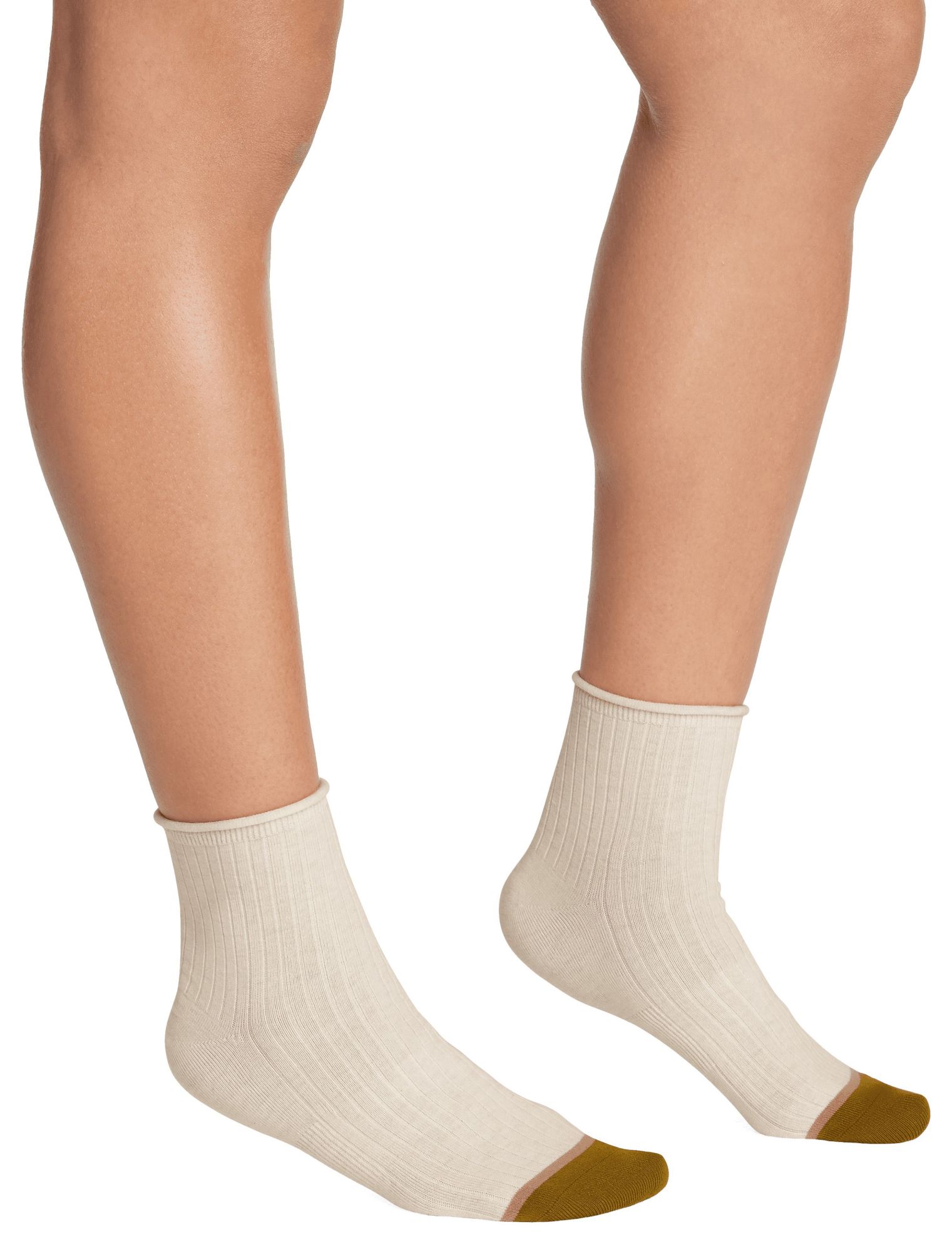 Bombas Heather Lightweight Roll Top Ribbed Quarter Socks product image