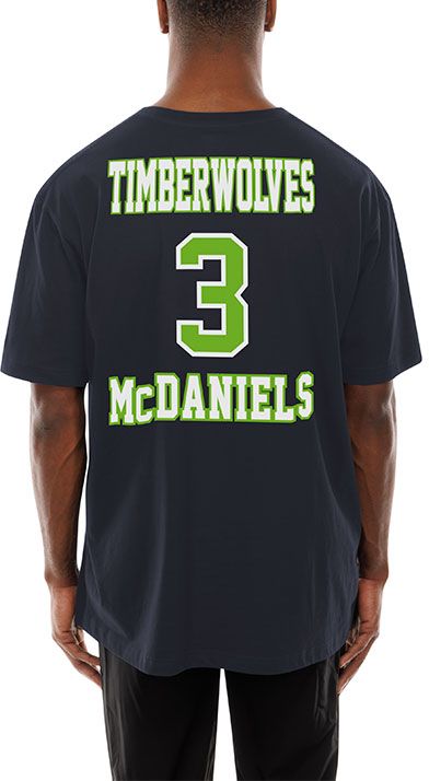 New Era Men's Minnesota Timberwolves Jaden McDaniels #3 Navy T-Shirt product image