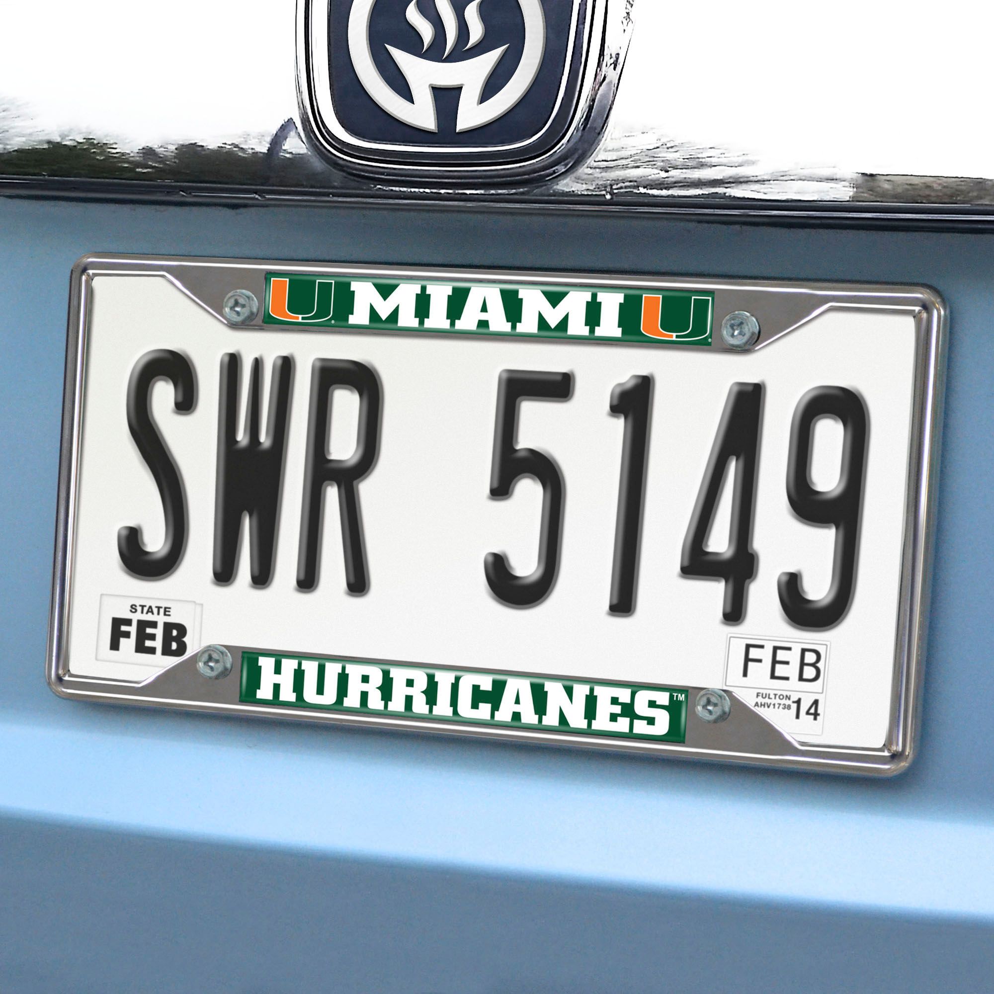FANMATS Miami Hurricanes License Plate Frame product image