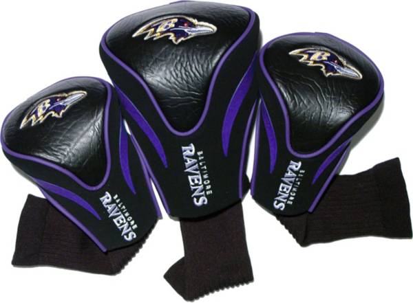 Team Golf Baltimore Ravens Contour Sock Headcovers - 3 Pack