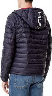 Tommy Hilfiger Men's Quilted Lightweight Colorblock Hooded Puffer Jacket product image