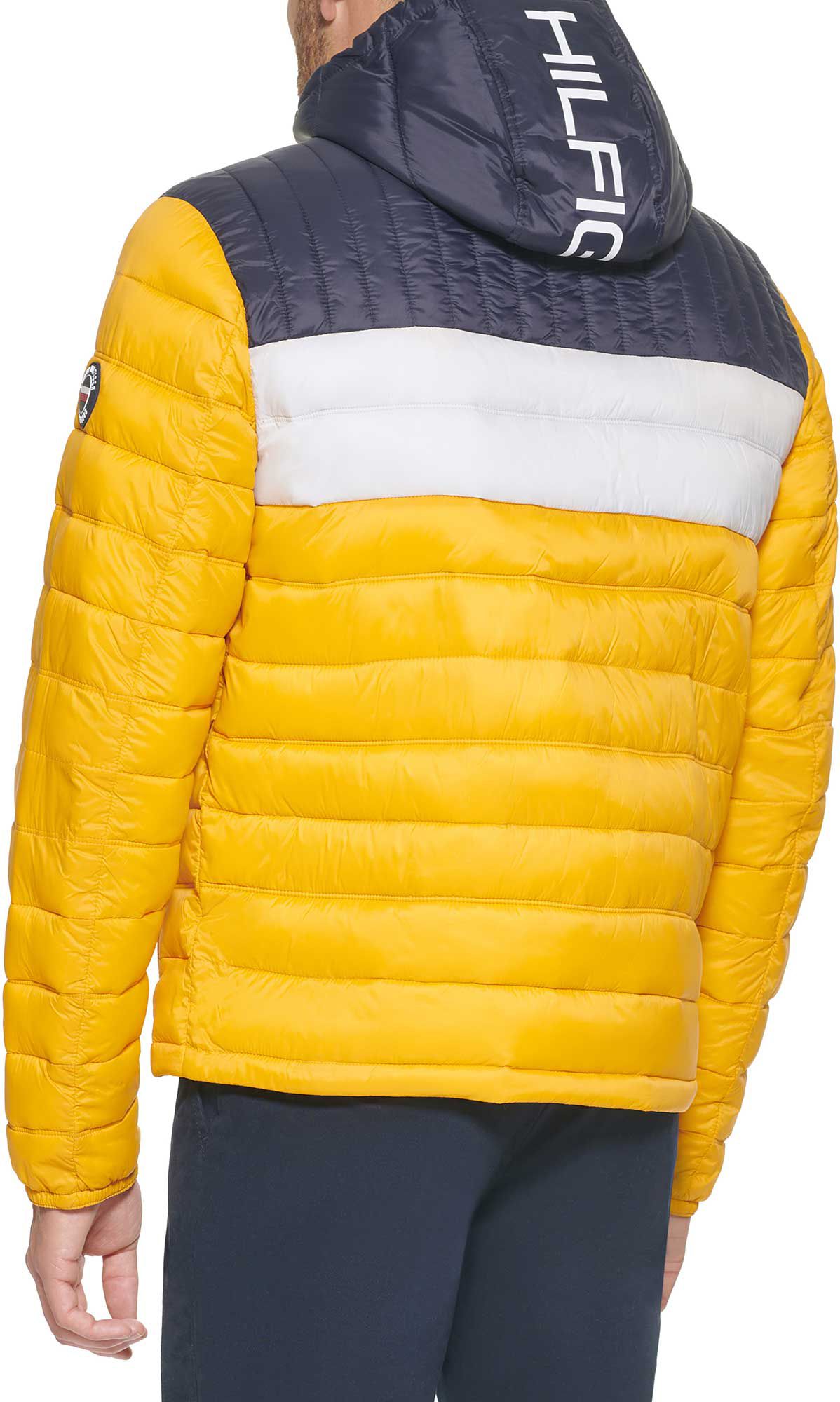 Tommy Hilfiger Men's Quilted Lightweight Colorblock Hooded Puffer Jacket product image
