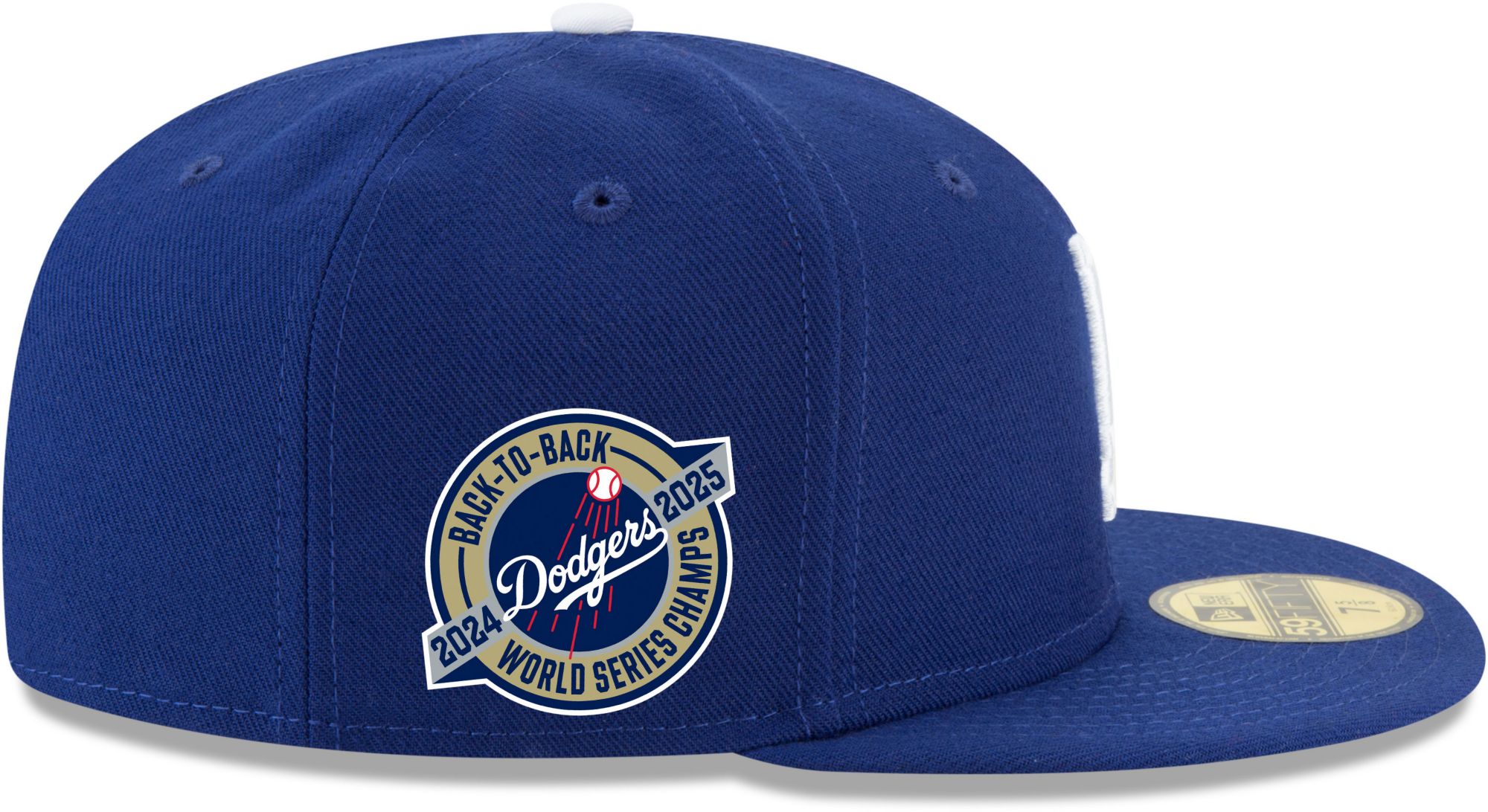 New Era Adult Los Angeles Dodgers 2025 World Series Champions Cir Side Patch Back to Back 59Fifty Fitted Hat product image
