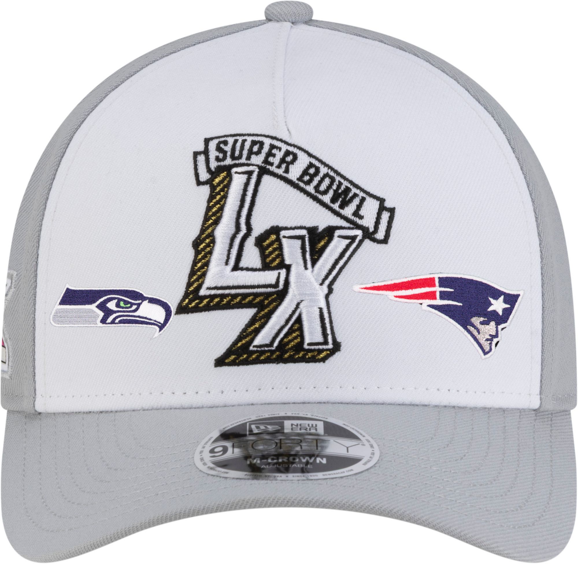 New Era Adult 2025-26 Super Bowl LX Bound Seattle Seahawks Vs. New England Patriots Dueling Helmets 9Forty Adjustable Hat product image
