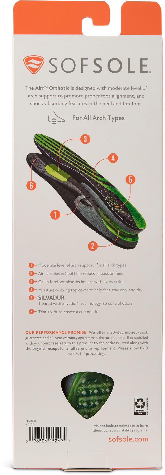 Sof Sole Airr Orthotic Full Length Shoe Insoles product image