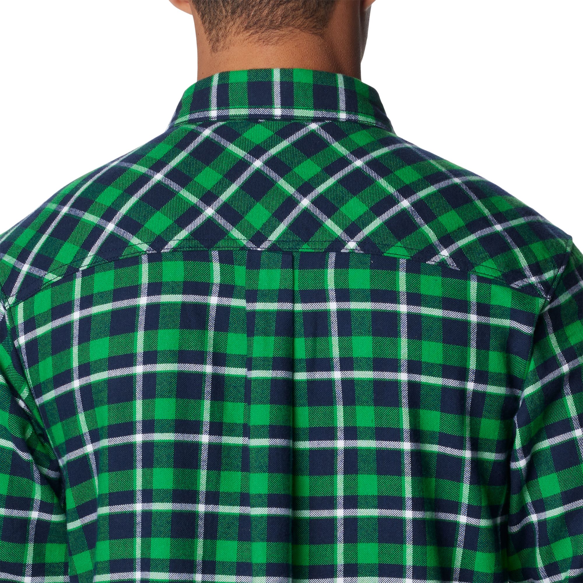 Columbia Men's Notre Dame Fighting Irish Green Plaid Flare Gun Flannel Button Down Long Sleeve Shirt product image