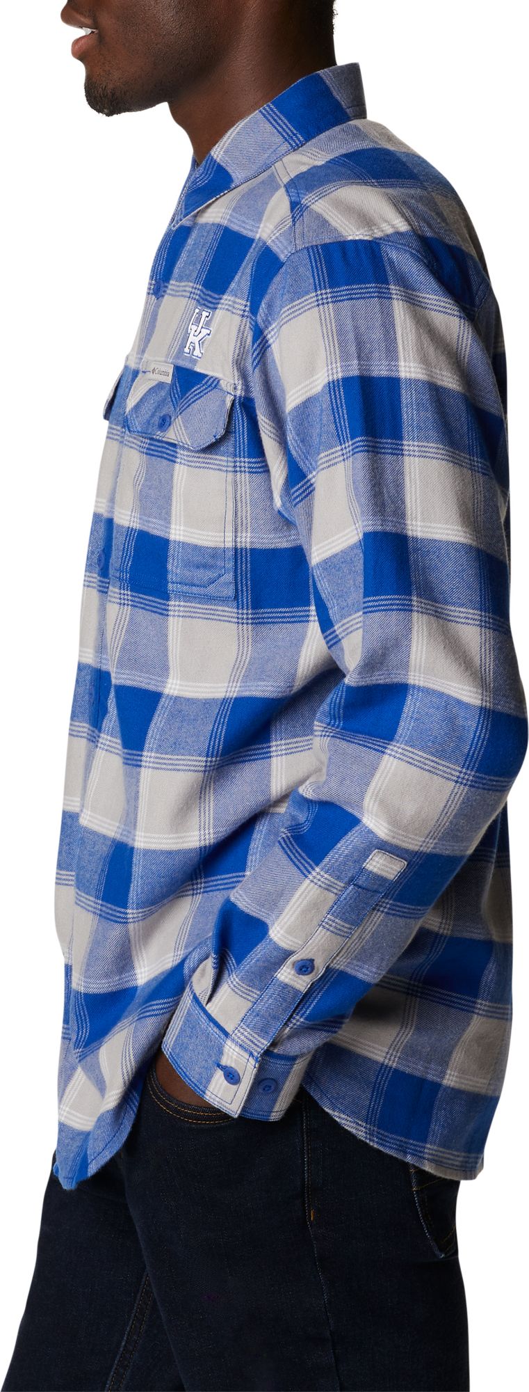 Columbia Men's Kentucky Wildcats Blue CLG Flare Gun&trade; Flannel Long Sleeve Shirt product image