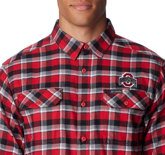 Men's Reyn Spooner Gray Ohio State Buckeyes Classic Button-Down Shirt