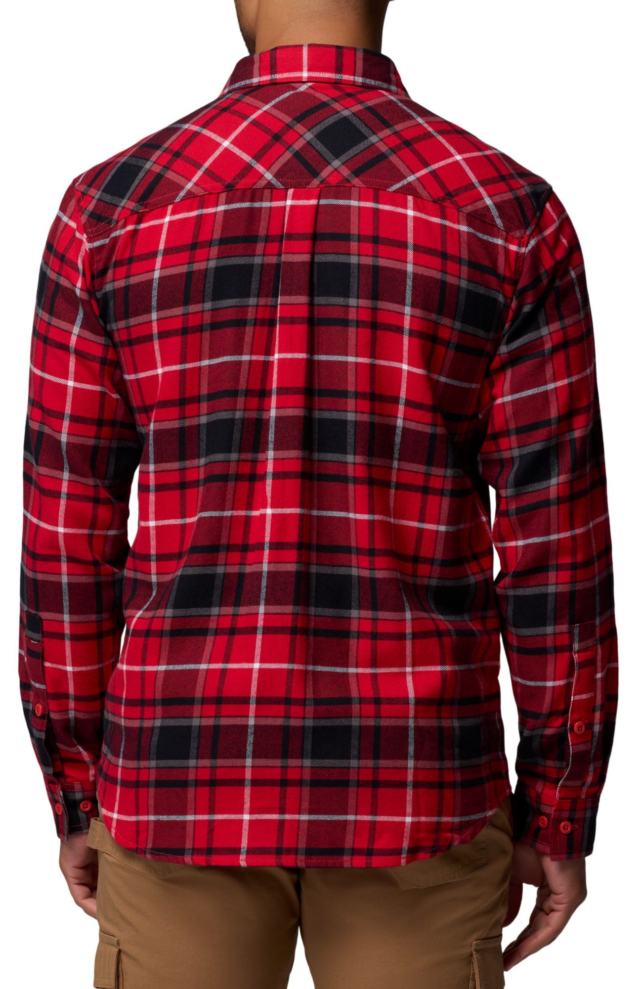 Columbia Men's Wisconsin Badgers Red Flare Gun Flannel Long Sleeve Shirt product image