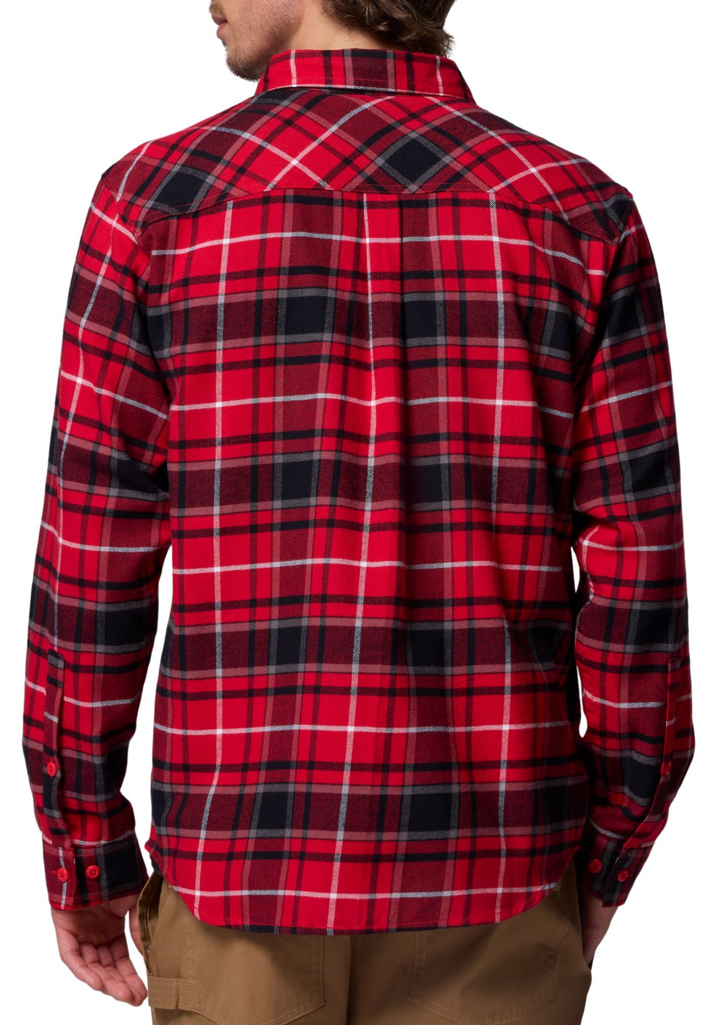 Columbia Men's Georgia Bulldogs Red Flare Gun Flannel Long Sleeve Shirt product image