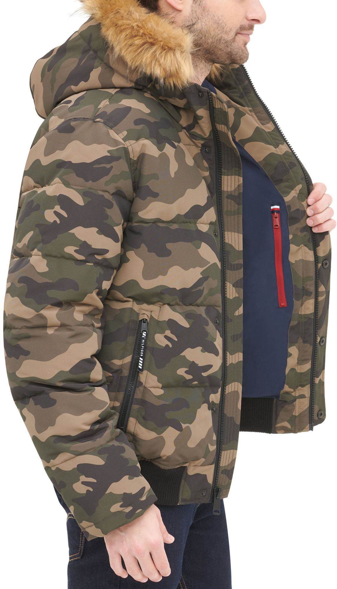 levi's men's shorty snorkel quilted hoody bomber