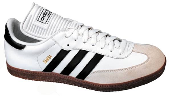 White samba indoor outlet soccer shoes