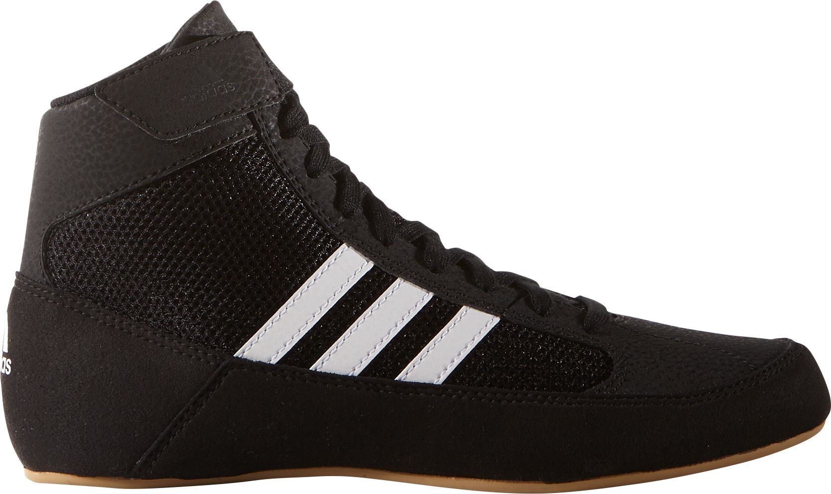 black and white adidas wrestling shoes