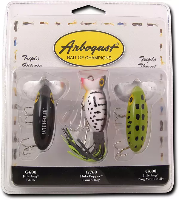 Arbogast Triple Threat Jitterbug/Hula Popper Kit