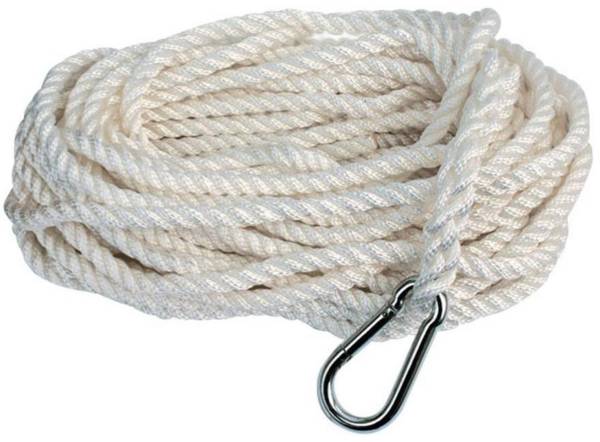 Attwood Premium Twisted 50 ft Nylon Anchor Line with Hook