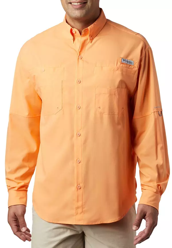 Columbia PFG Fishing Shorts Mens XL Orange Mesh Lined Regular Fit