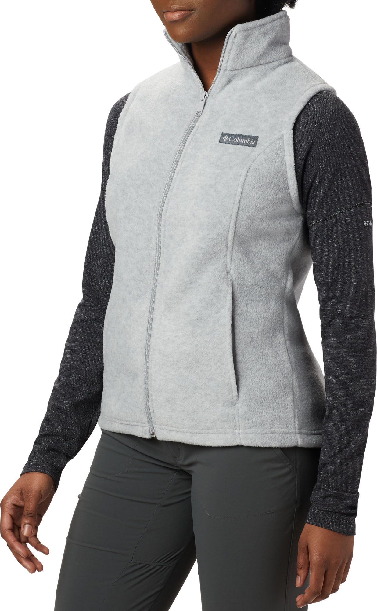 womens grey columbia fleece jacket