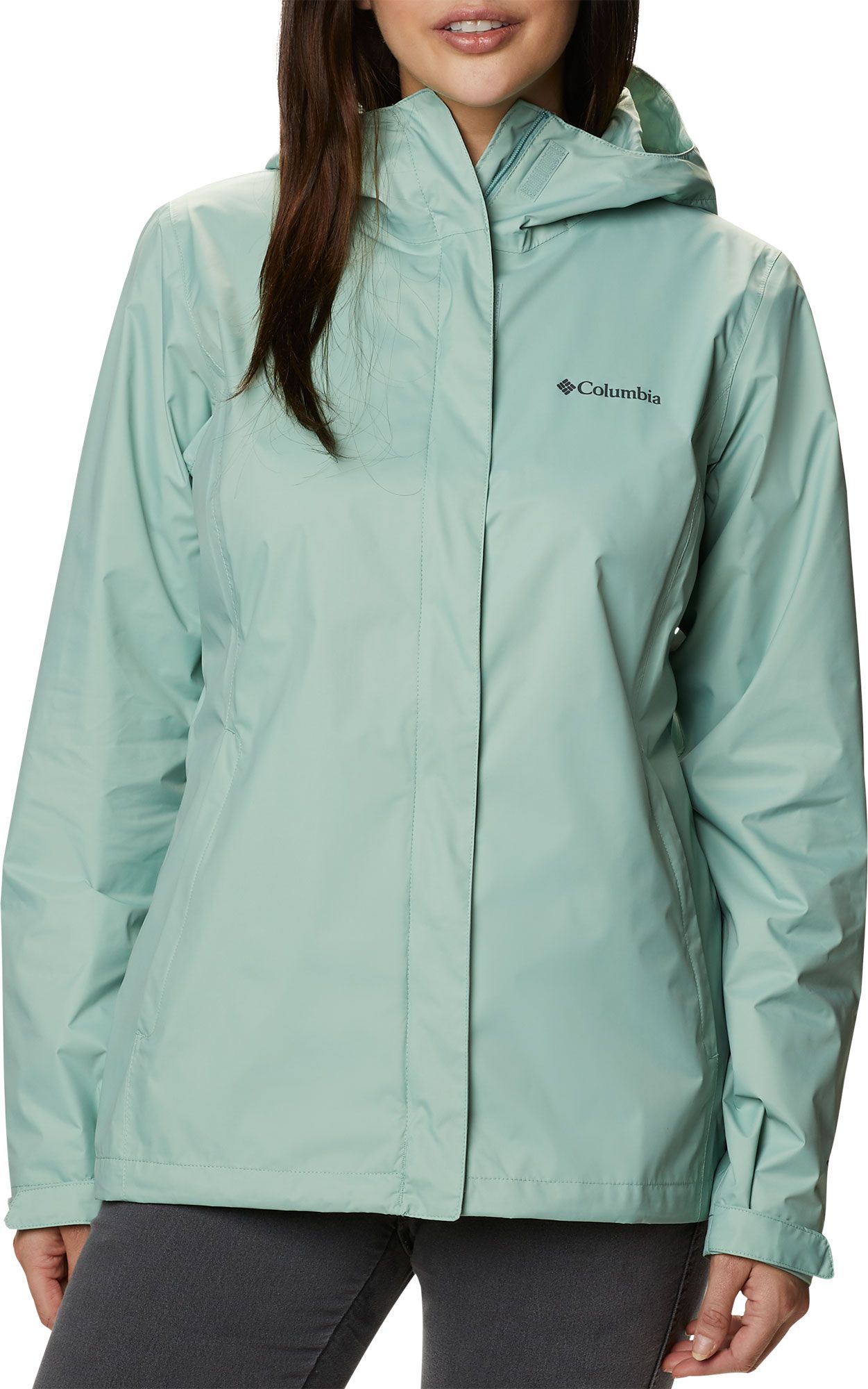 columbia long rain jacket womens