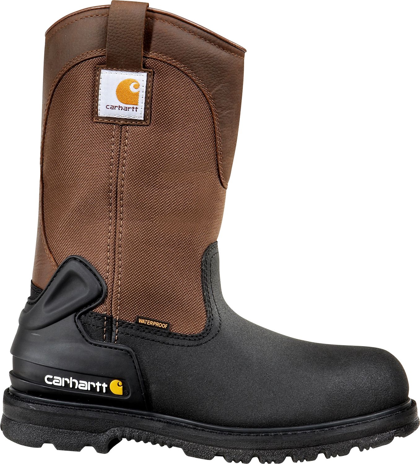 black steel toe wellington boots