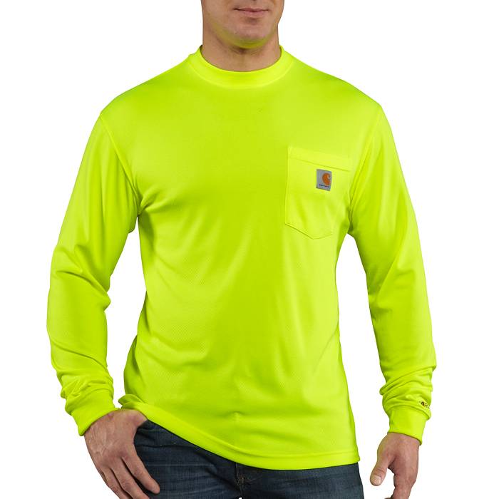 Carhartt Men's Force Color Enhanced Long-Sleeve T-Shirt, Brite Lime