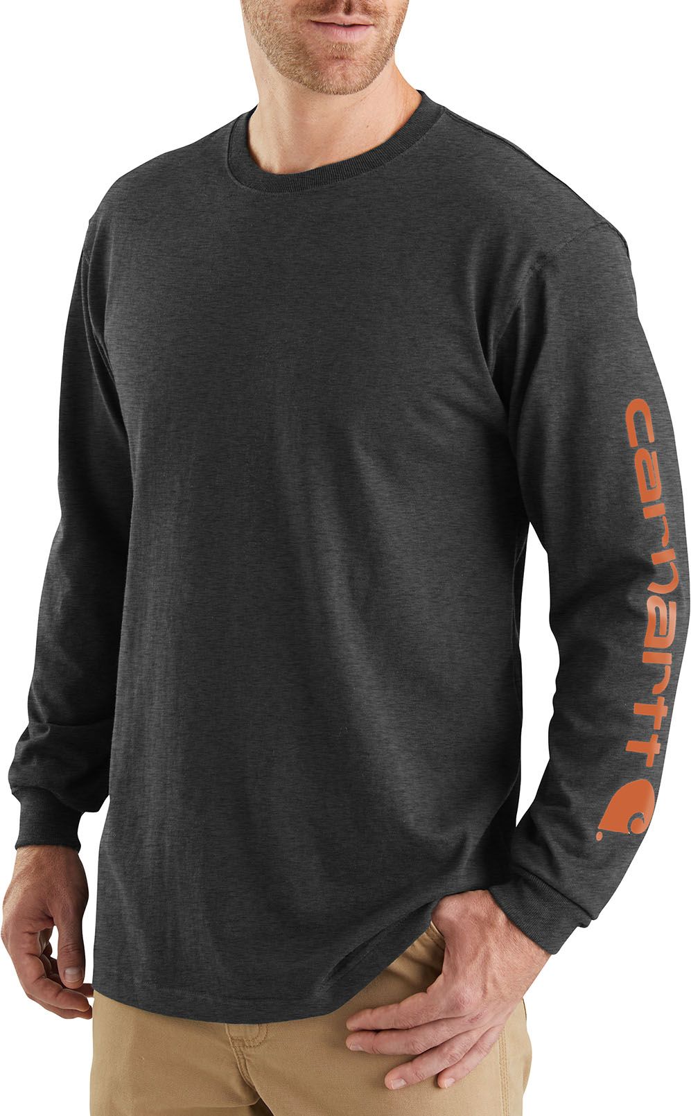 Carhartt Men's Graphic Logo Long Sleeve Shirt