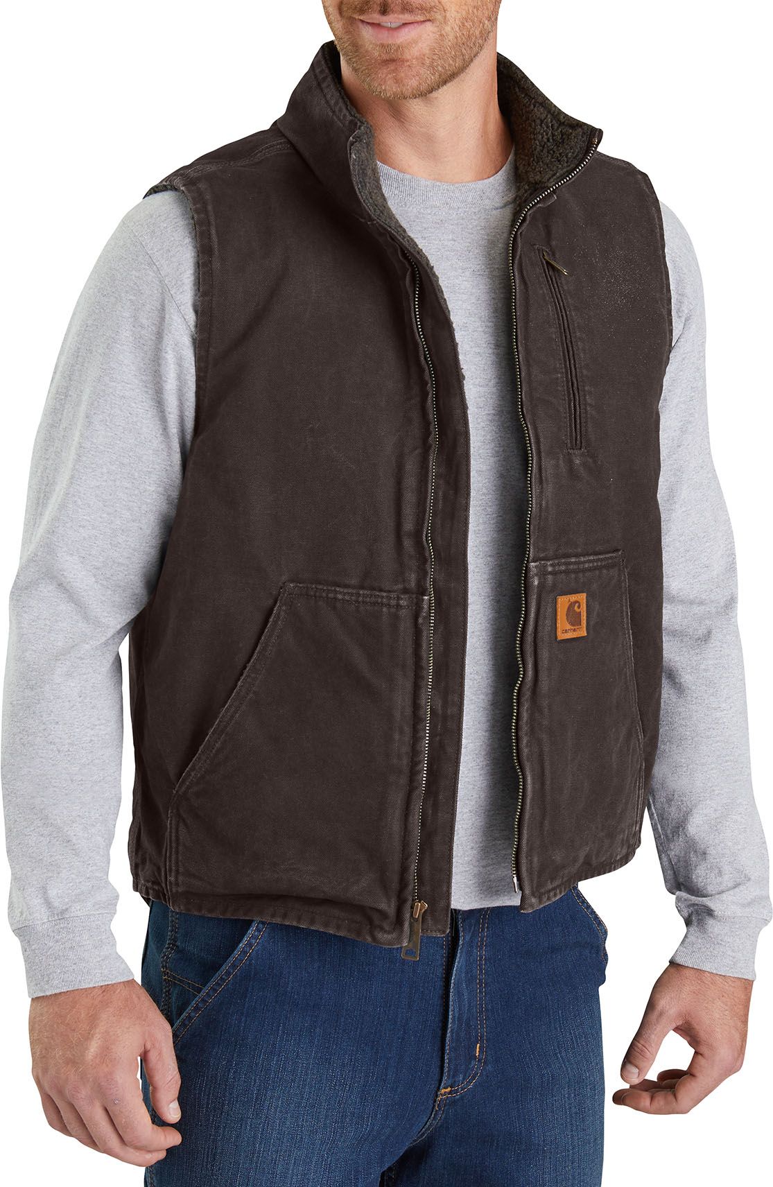 carhartt men's vest with hood