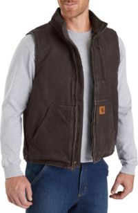 Carhartt Men's Sandstone Mock Neck Vest (Regular and Big ...