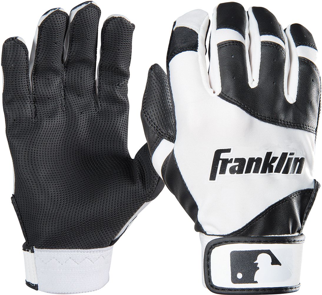 black and white batting gloves