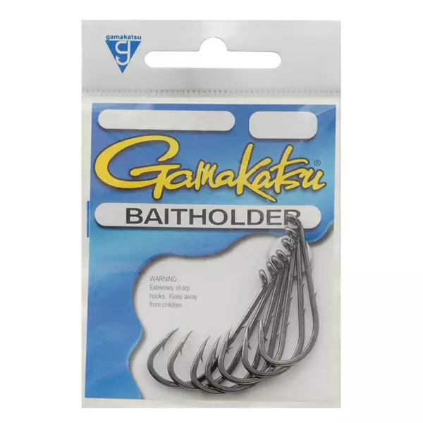 Gamakatsu Baitholder Hook - NS Black, 2/0, 8 Pack