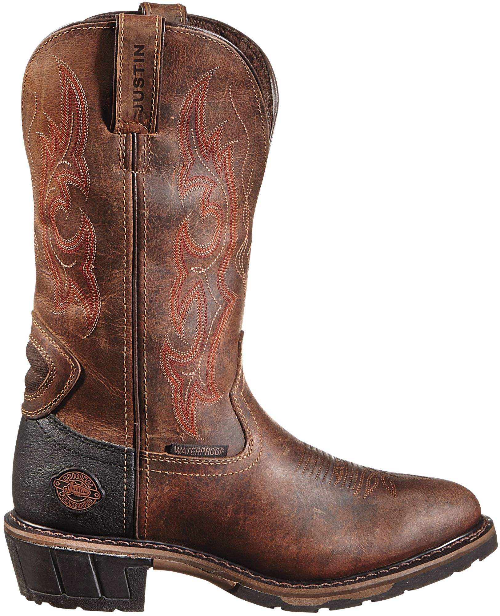 justin hybred work boots