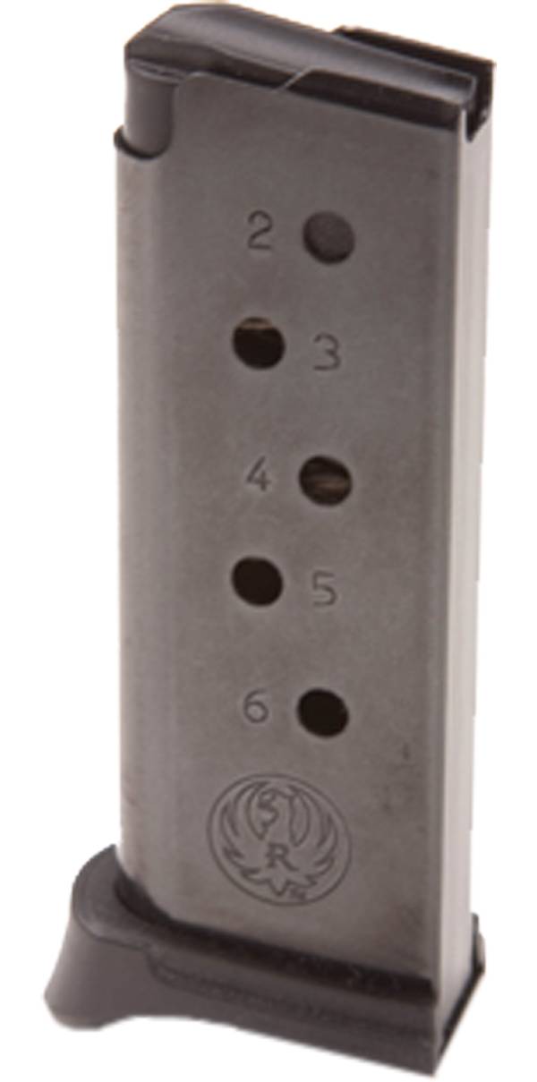 Ruger LCP .380 ACP Blue Steel Magazine w/ Finger Rest – 6 Rounds