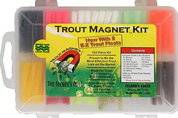 Leland Trout Magnet 152 Piece Soft Bait Kit