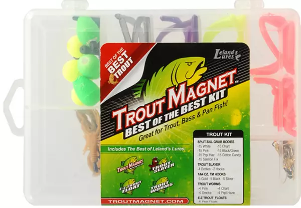 Trout Magnet Ultimate Bundle 85 Piece Neon Grub Kit