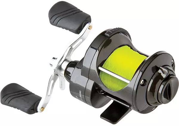 NEW SILVER CL25 Crappie Sunfish Baitcast Fishing Reel Walleye Pike Cra –