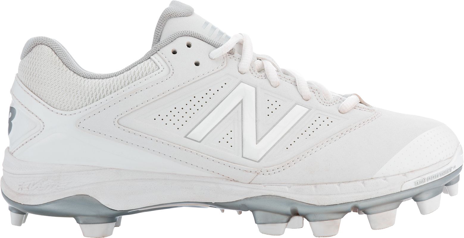 all white new balance softball cleats