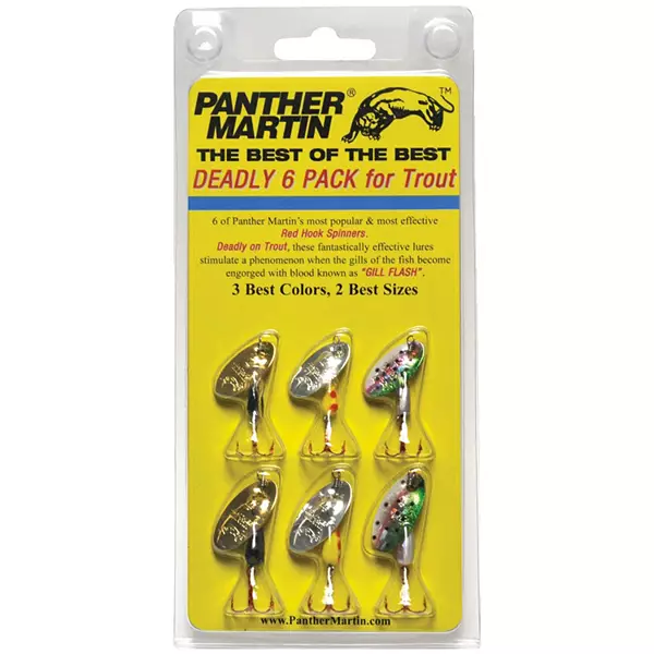 Panther Martin BE6 Best of The East Spinners Fishing Lure Kit - Assorted -  Pack of 6