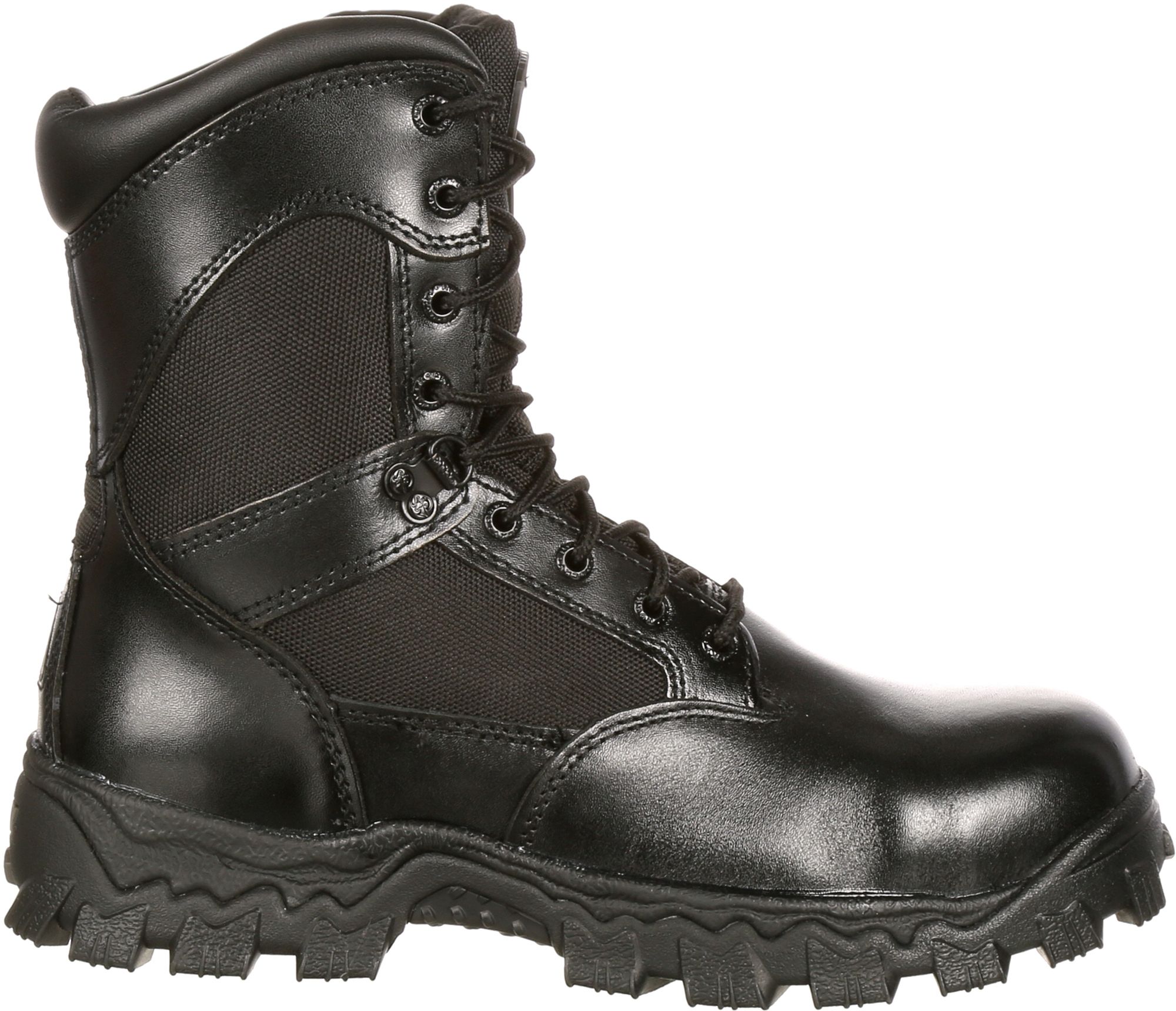 black composite toe boots