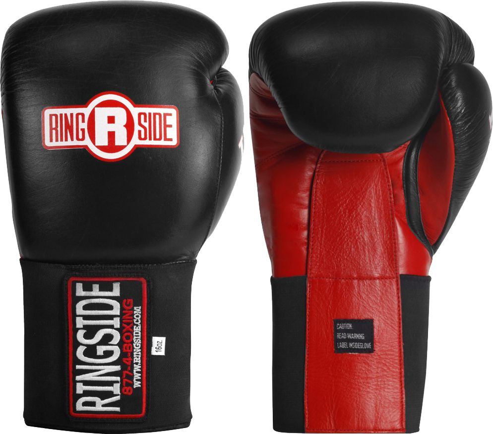 Ringside IMF Tech Sparring Gloves - Black/Red Boxing Gloves With Extra Knuckle Protection