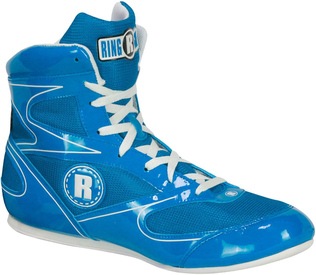 blue boxing shoes