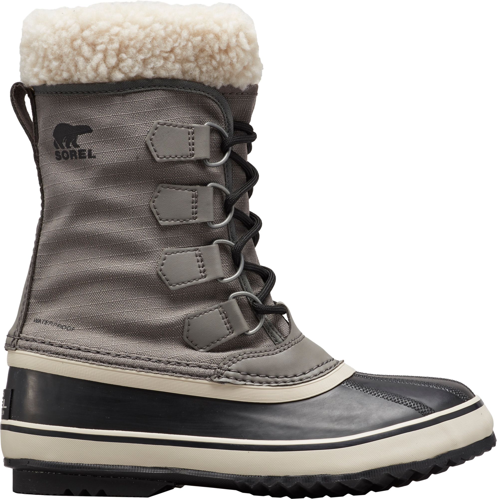 gray sorel boots